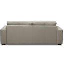 Ver imagem 4 de Sofá 3 Lugares para Sala de Estar Living 205cm Vienne L06 Couro Cinza Claro - Lyam Decor