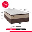 Ver imagem 4 de Cama Box Casal Bipartido + Colchão Comfort Class Pillow Top Bege/suede Marrom