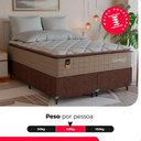 Ver imagem 5 de Cama Box Casal Bipartido + Colchão Comfort Class Pillow Top Bege/suede Marrom
