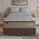 Ver imagem 6 de Cama Box Casal Bipartido + Colchão Comfort Class Pillow Top Bege/suede Marrom
