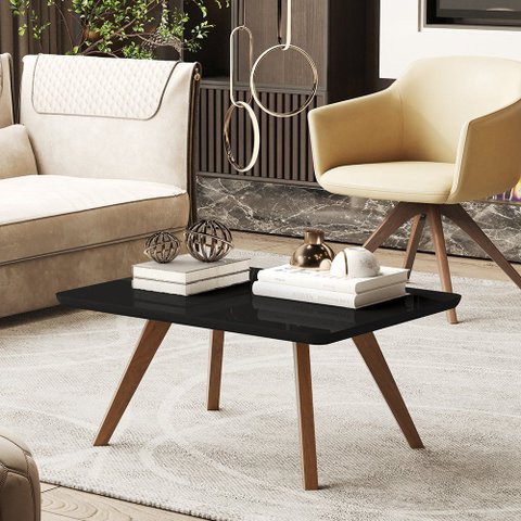 Mesa de Centro Retangular Decor - Preto