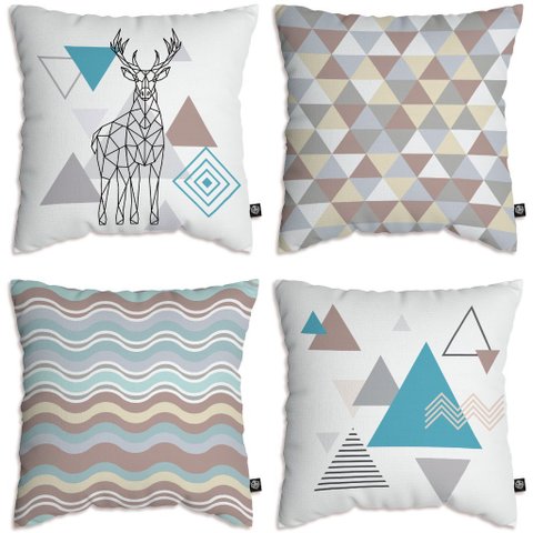 Capas De Almofada Dado Decor 40x40 - Kit Com 4 Unidades