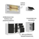 Ver imagem 5 de Armário de Cozinha Compacta 180cm Branco Preto Agata Madesa 04