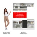 Ver imagem 6 de Armário de Cozinha Compacta 180cm Branco Preto Agata Madesa 04