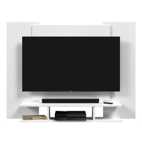 Painel Home para Tv até 50 Polegadas com Nichos e Prateleiras Ej - Branco