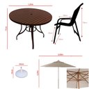 Ver imagem 4 de Jogo de Mesa Lótus e 6 Cadeiras de Alumínio com Guarda Sol Para Piscina