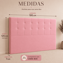 Ver imagem 3 de Cabeceira Casal King Cama Box Estofada Virginia 195 cm Veludo