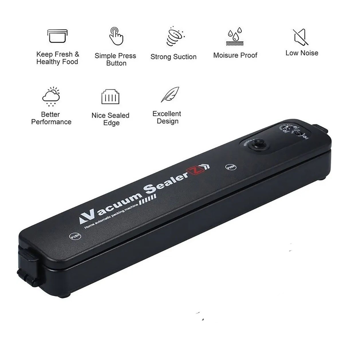 Vedação Automática de Ar a Vácuo Máquina Selar Alimento 110v - 4