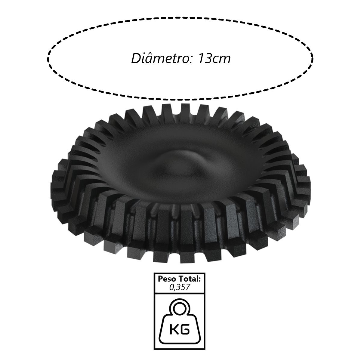 Queimador Alta Pressão Completo Fogão Industrial N01 8,7cm - 3