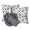 Kit 2 Almofadas Decorativas cheias mais Almofada Nó Cinza - 1