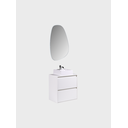 Ver imagem 5 de Gabinete para Banheiro com Cuba e Espelheira Organica 60cm Mdf Branco Dubai - On Móveis