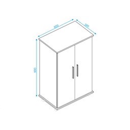 Sapateira Prática 2 portas para 18 Pares Branco - 4