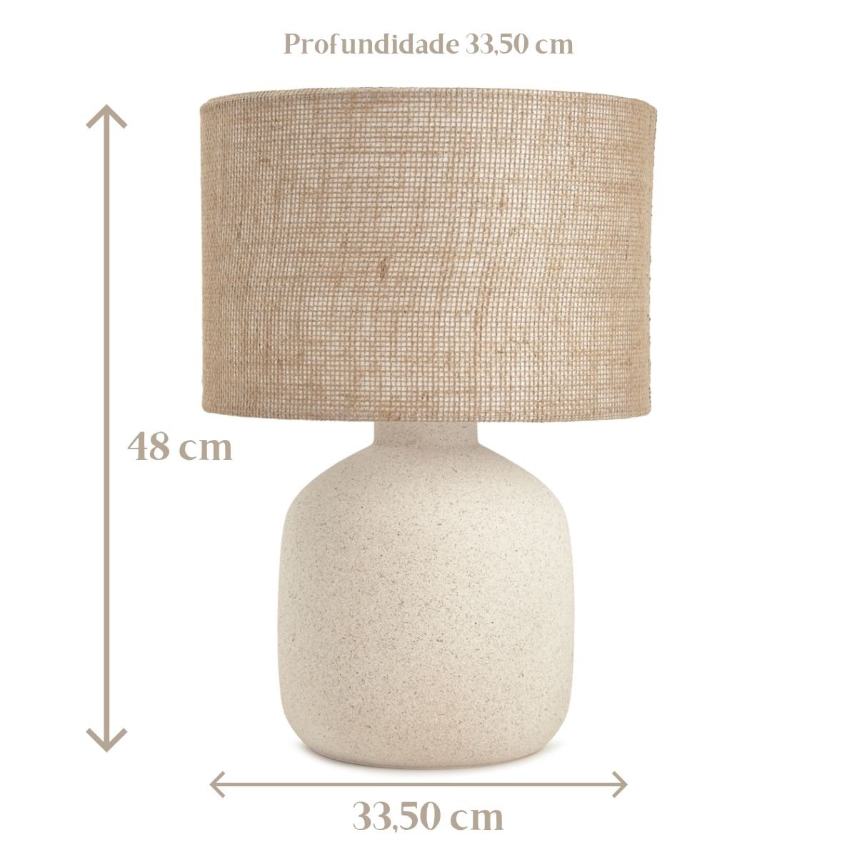 Luminaria em Ceramica Bege - 2