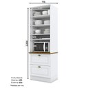 Ver imagem 3 de Torre Quente para 1 Forno 2 Gavetas com Tampo Emily Espresso Móveis