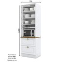 Ver imagem 3 de Torre Quente para 1 Forno 2 Gavetas com Tampo Emily Espresso Móveis