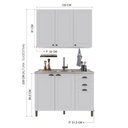 Ver imagem 4 de Armário de Cozinha Modulada Compacta Fidelitá Nara 100% MDF 2 Peças 120cm 6 Portas 2 Gavetas sem