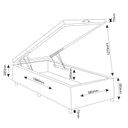 Ver imagem 2 de Base Box Baú Solteiro Ibiza 35cm 1,88m 0,88m