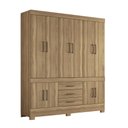 Ver imagem 2 de Guarda Roupa Roupeiro Casal 83530 10 Portas 03 Gavetas New Murano Amendola Touch Demóbile