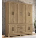Ver imagem 1 de Guarda Roupa Roupeiro Casal 83530 10 Portas 03 Gavetas New Murano Amendola Touch Demóbile