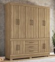 Ver imagem 1 de Guarda Roupa Roupeiro Casal 83530 10 Portas 03 Gavetas New Murano Amendola Touch Demóbile