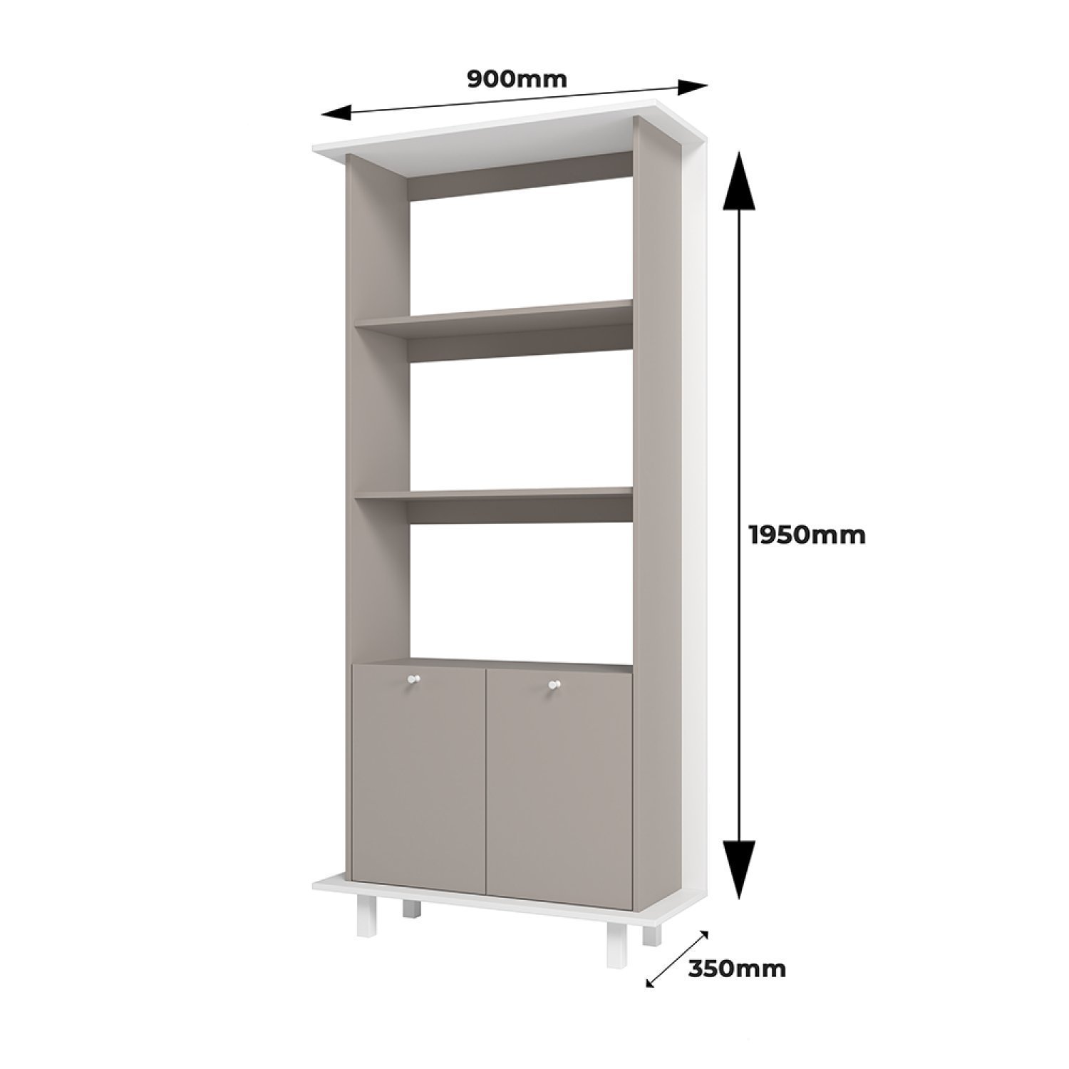 Estante 2 Portas 3 Prateleiras MDP 12mm - 3