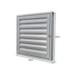 Portinhola Porta Alçapão Alumínio Galvanizado 60x60 R120 Silver - Prata - 3