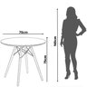 Mesa de Cozinha Redonda Mdf 70cm Eiffel - 4