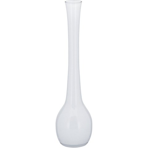 Vaso Decorativo Enfeite Casa Vidro 40x10x10cm Branco