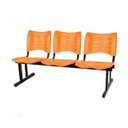 Ver imagem 2 de Cadeira para Recepção Iso 3 Lugares em Polipropileno Laranja