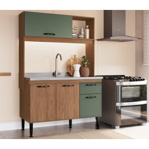 Cozinha Compacta 4 Portas 1 Gaveta 1 Nicho Katy