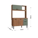 Ver imagem 3 de Cozinha Compacta 4 Portas 1 Gaveta 1 Nicho Katy