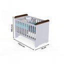 Ver imagem 2 de Berço Americano 3 Em 1 Gabrielle Branco Fosco Com