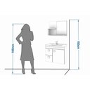Ver imagem 3 de Balcão P/ Banheiro Suspenso Hortência Isa 1pta e 2gavs +armário Espelheira +bancada Pia 55cm Cor