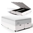 Ver imagem 2 de Cama Box Baú com Colchão de Molas Ensacadas Pillow Top Flora Queen 158cm