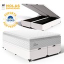 Ver imagem 3 de Cama Box Baú com Colchão de Molas Ensacadas Pillow Top Flora Queen 158cm