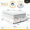 Ver imagem 5 de Cama Box Baú com Colchão de Molas Ensacadas Pillow Top Flora Queen 158cm