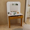 Ver imagem 2 de Penteadeira Camarim Make 1 Gaveta com Divisória e Led Branco/naturalle - Panorama Móveis
