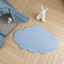 Ver imagem 1 de Tapete Quarto Infantil Formato Nuvem Azul Antialérgico e Antiderrapante