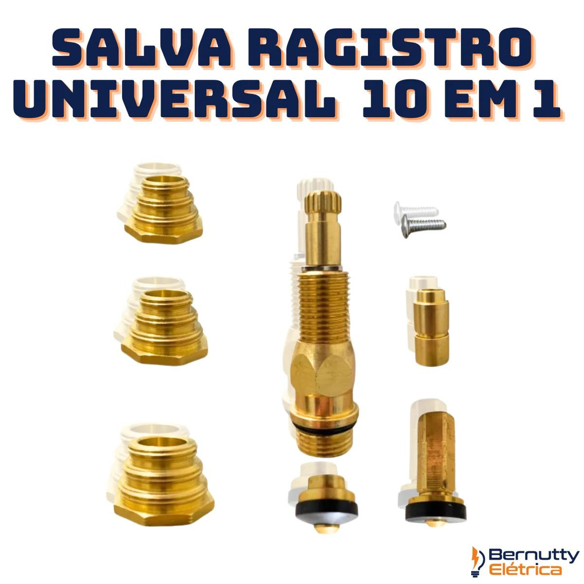 Kit Reparo Salva Registro Blukit 10x1 Fácil Chuveiro Pressão Metal Banheiro - 2