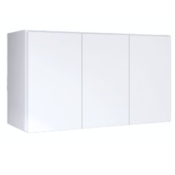 Armário Aéreo de Cozinha 3 Portas 90cm Ajlstore - Branco | Compacto, Funcional e Moderno - 1