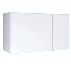Armário Aéreo de Cozinha 3 Portas 90cm Ajlstore - Branco | Compacto, Funcional e Moderno