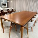 Ver imagem 2 de Mesa de Jantar Retangular 160x80cm Noby Madeira Liptus Castanho Claro - Sallar Home