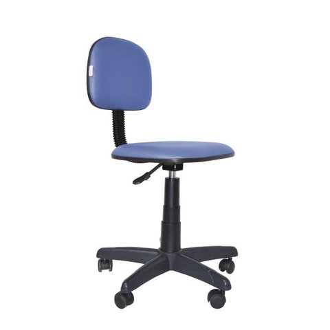 Cadeira Secretaria Giratoria Polo - Couro SinteticoCorano - Azul Claro