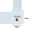 Ver imagem 2 de Socalo para Portas Ref.24338 120mmx80mm Santa Luzia:branco