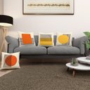 Ver imagem 3 de Kit 4 Almofadas Cheias 40cm X 40cm Decorativas Estampadas Digital Sala Sofá Quarto Listras Geo