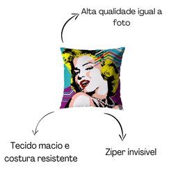Kit 4 Almofadas Cheias 40cm X 40cm Decorativas Estampadas Digital Sala Sofá Quarto Listras Geo - 4