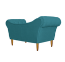 Ver imagem 3 de Namoradeira Recamier Sofá Decorativo 02 Lugares Dubai Suede Azul Turquesa - Incasa Decor