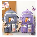 Ver imagem 3 de Kit Mochila Escolar Passeio Feminina C/ Espaço para Notebook:azul