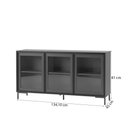 Ver imagem 4 de Balcão Buffet Refresh 3 Portas 3 Prateleiras com Vidro Preto - BRV