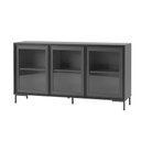 Ver imagem 2 de Balcão Buffet Refresh 3 Portas 3 Prateleiras com Vidro Preto - BRV